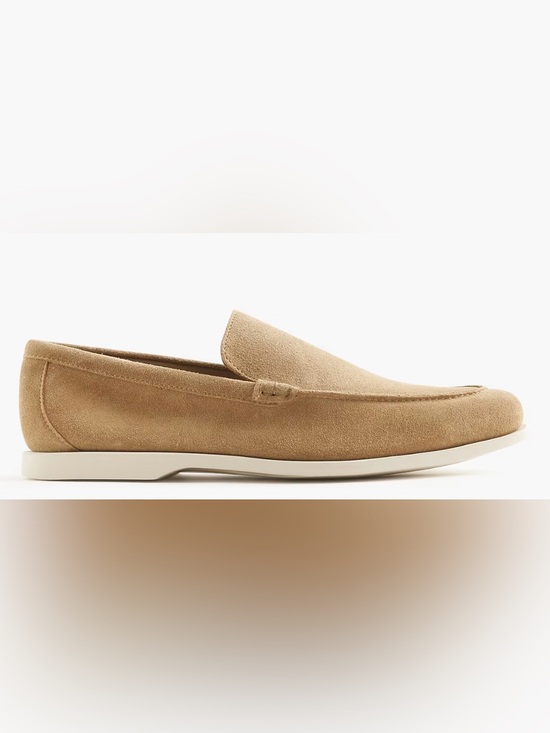 J. Crew NWT Men\'s Light Tan Suede Slip-On Loafers